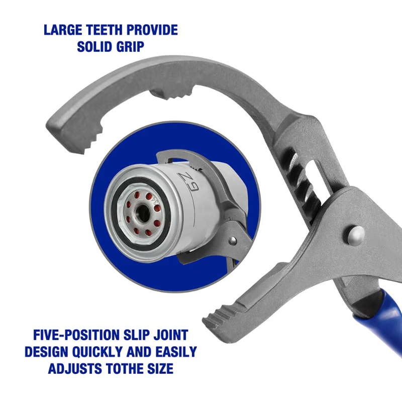Oil Filter Wrench - 1pc 9/12インチ オイルフィルタープライヤー クランプタイプレンチ 調整可能なハンドツール オイルフィルター