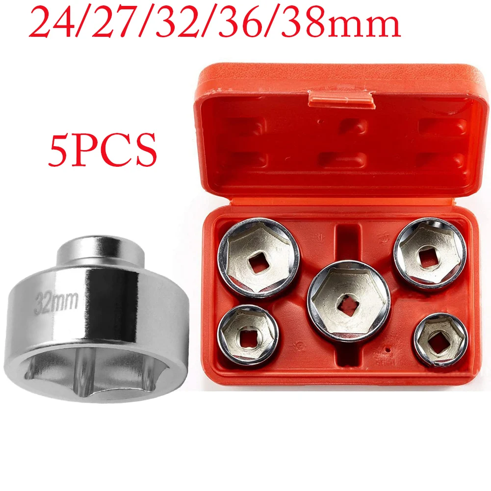 5個入りオイルフィルターキャップレンチセット、3/8インチド - Oil Filter Wrench のレビューと価格