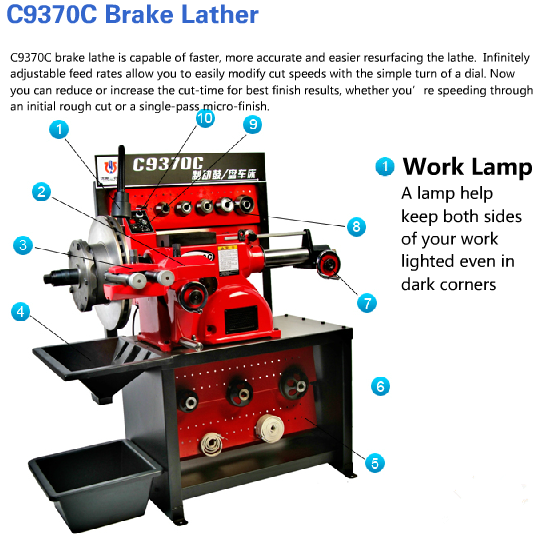 高品質ブレーキ旋盤/ブレーキドラム/ディスク切削機 C937 - Brake Drum Lathe のレビューと価格